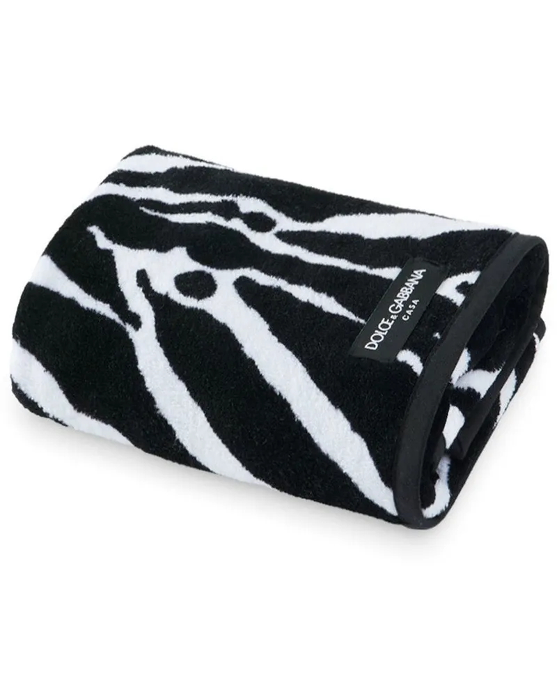 Dolce & Gabbana Handtuch mit Print - Schwarz Schwarz