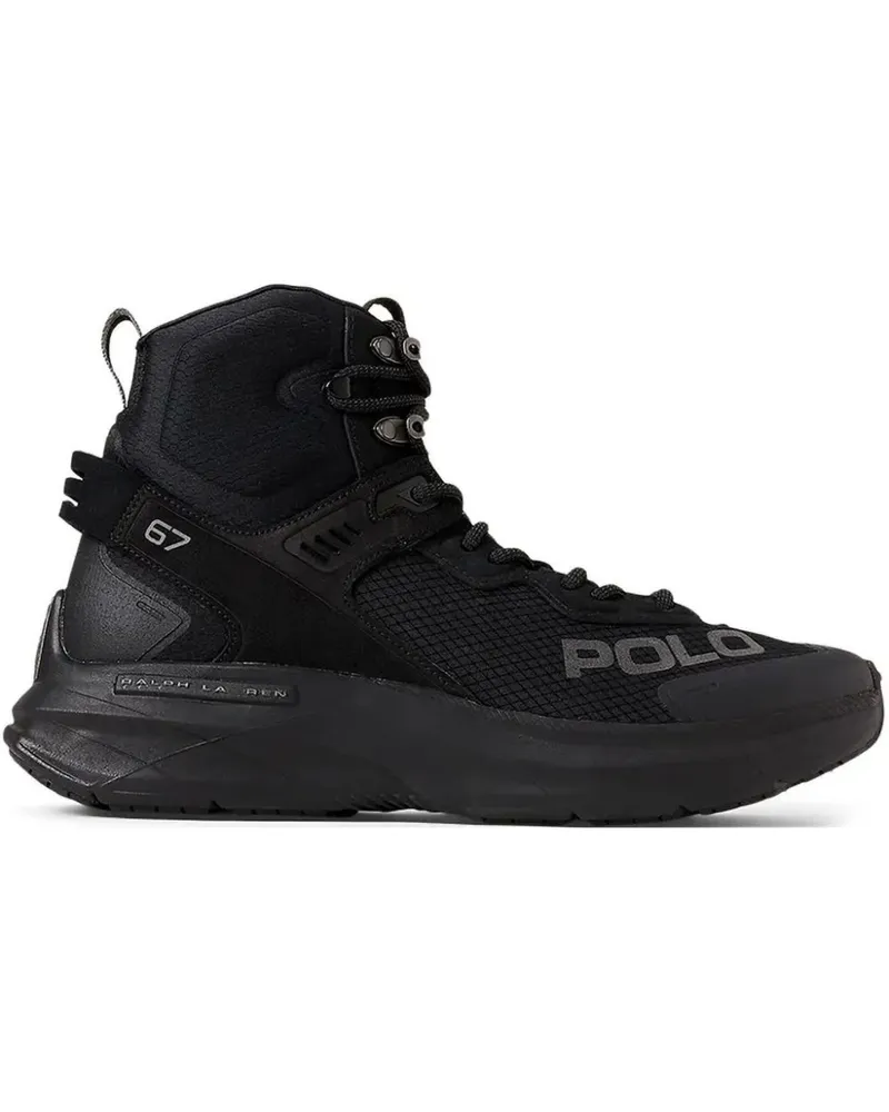 Ralph Lauren High-Top-Sneakers mit Kontrasteinsätzen - Schwarz Schwarz