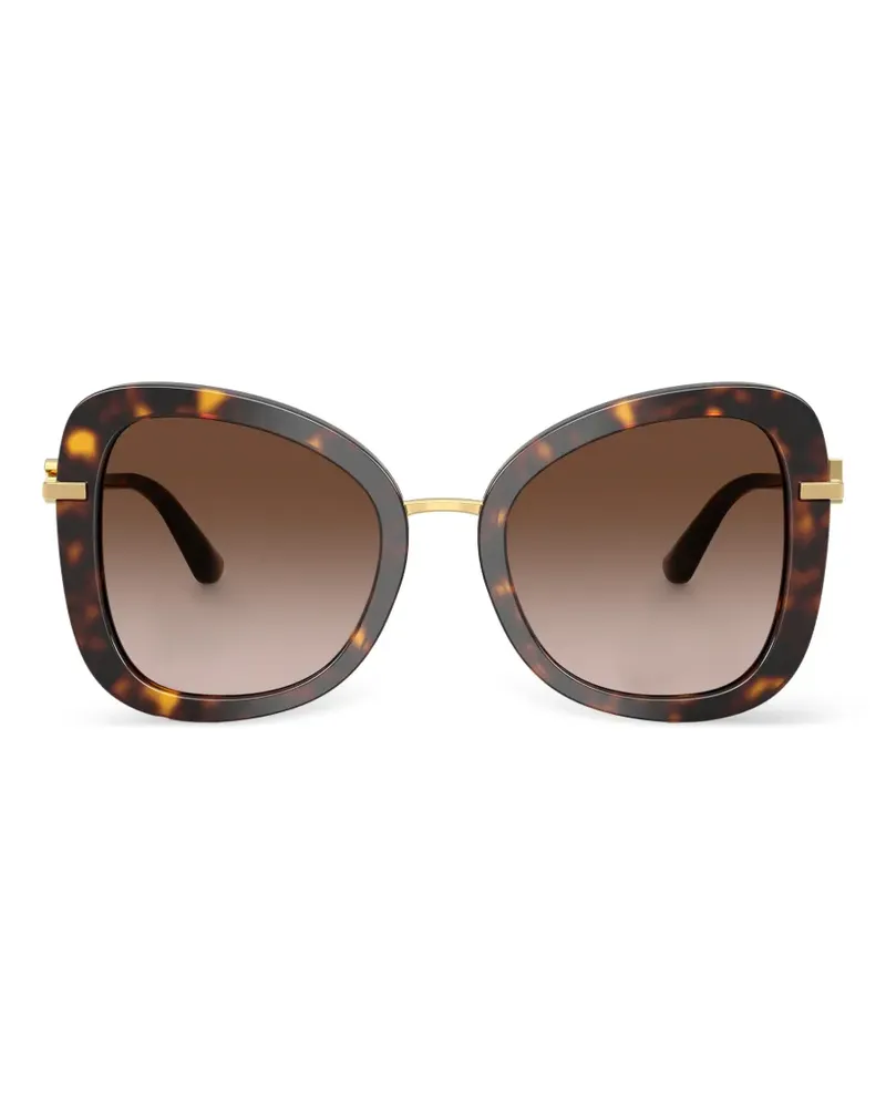 Dolce & Gabbana Sonnenbrille mit Logo - Braun Braun