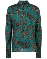 Just Cavalli Hemd mit Leoparden-Print Grün