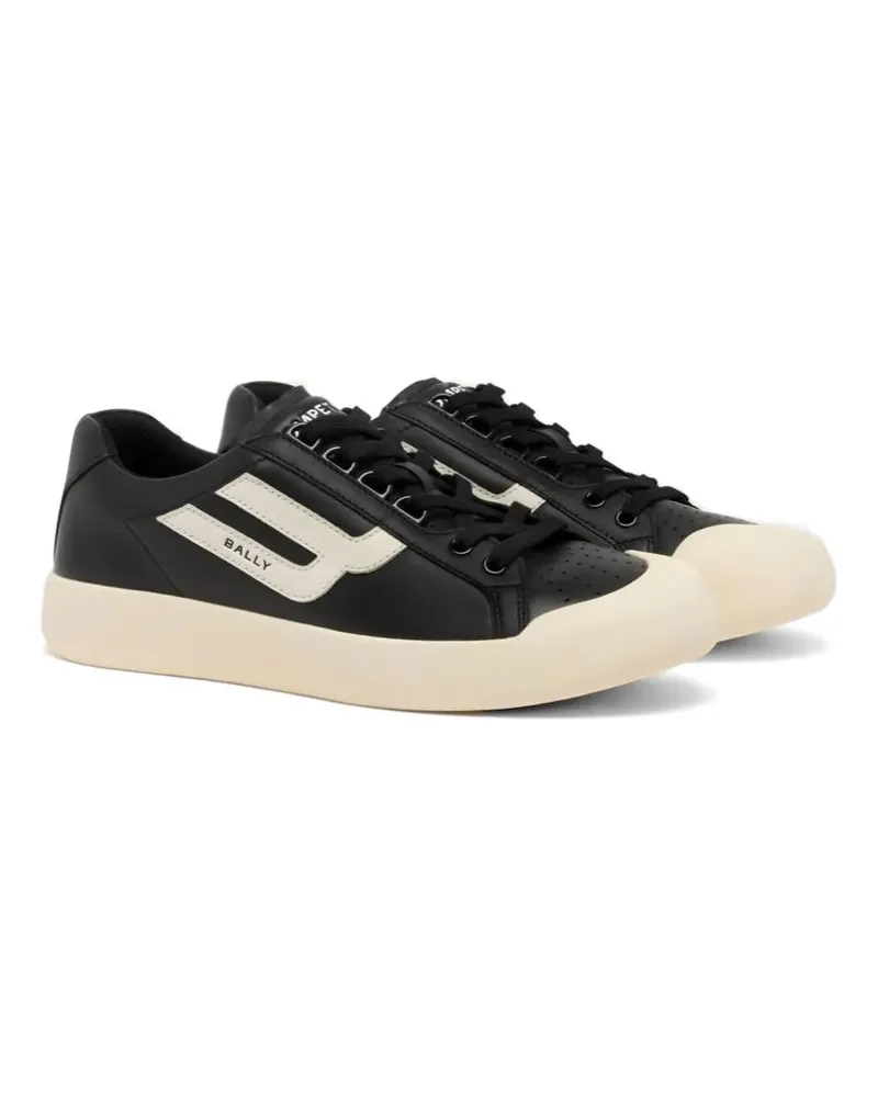 Bally logo perforated sneakers - Schwarz Schwarz