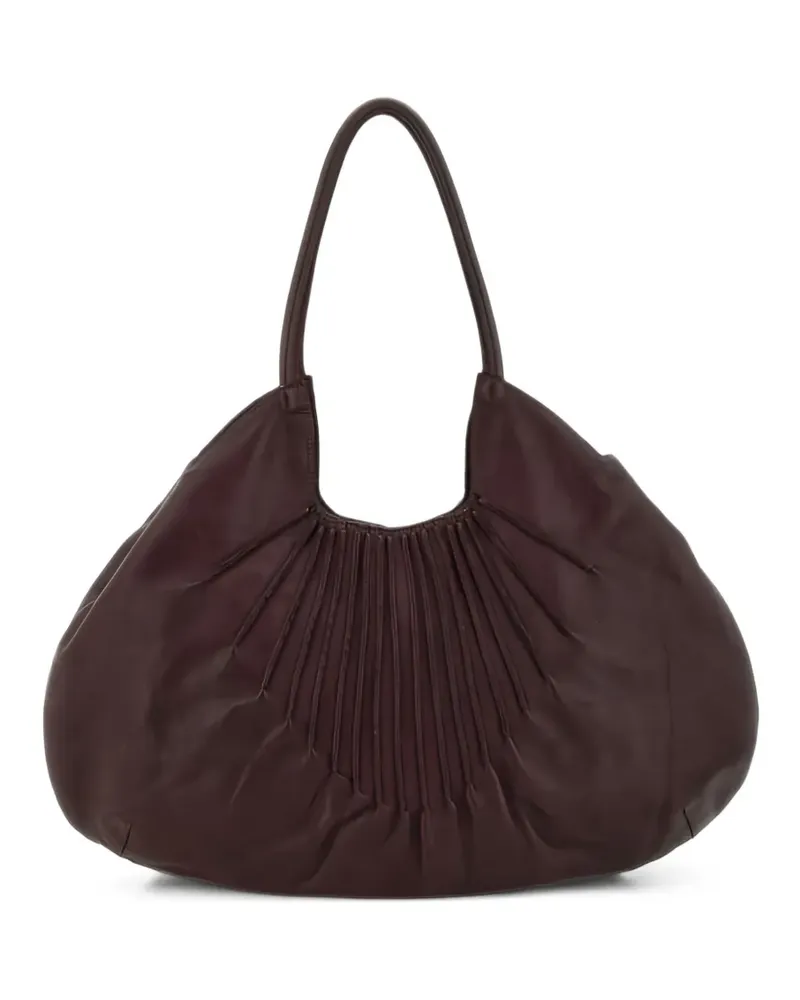 Caterina Lucchi Ornella pleated leather tote bag - Violett Violett