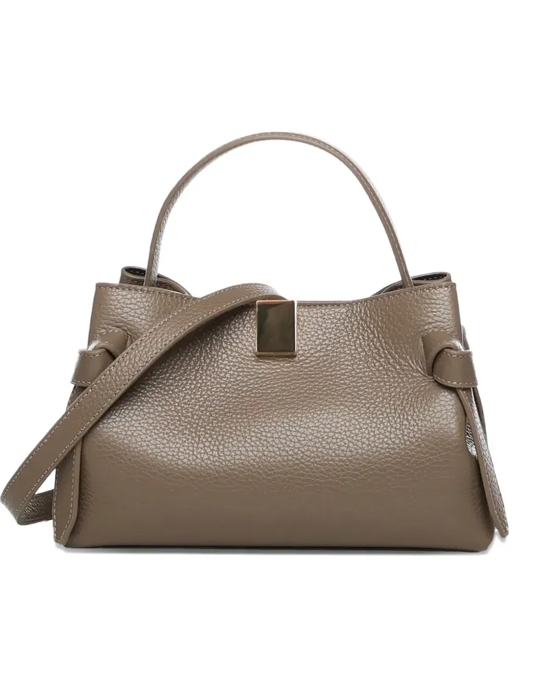 YUZEFI mini Gyoza leather tote bag - Nude Nude