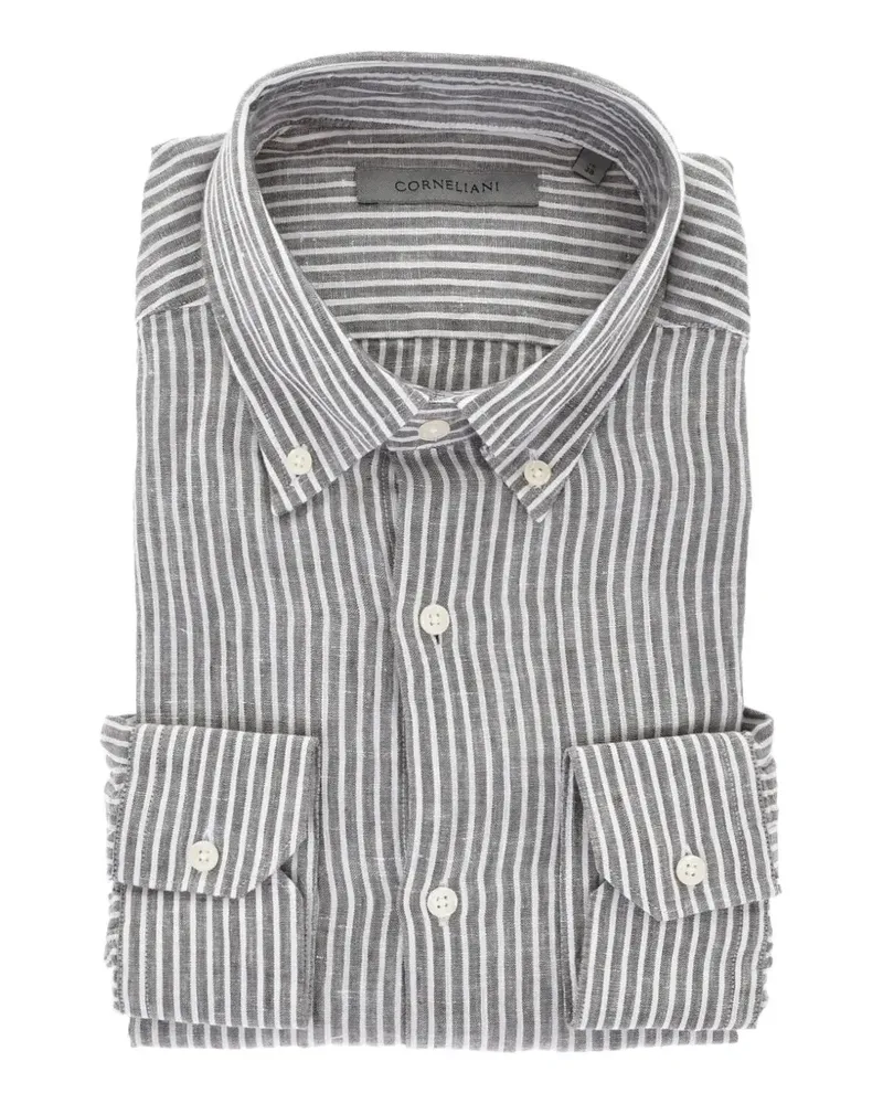 Corneliani striped button-down shirt - Braun Braun