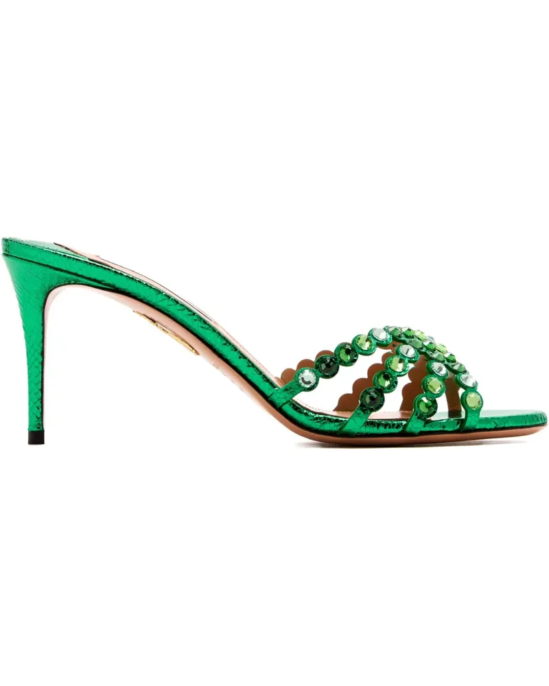Aquazzura crystal-embellished sandals - Grün Grün