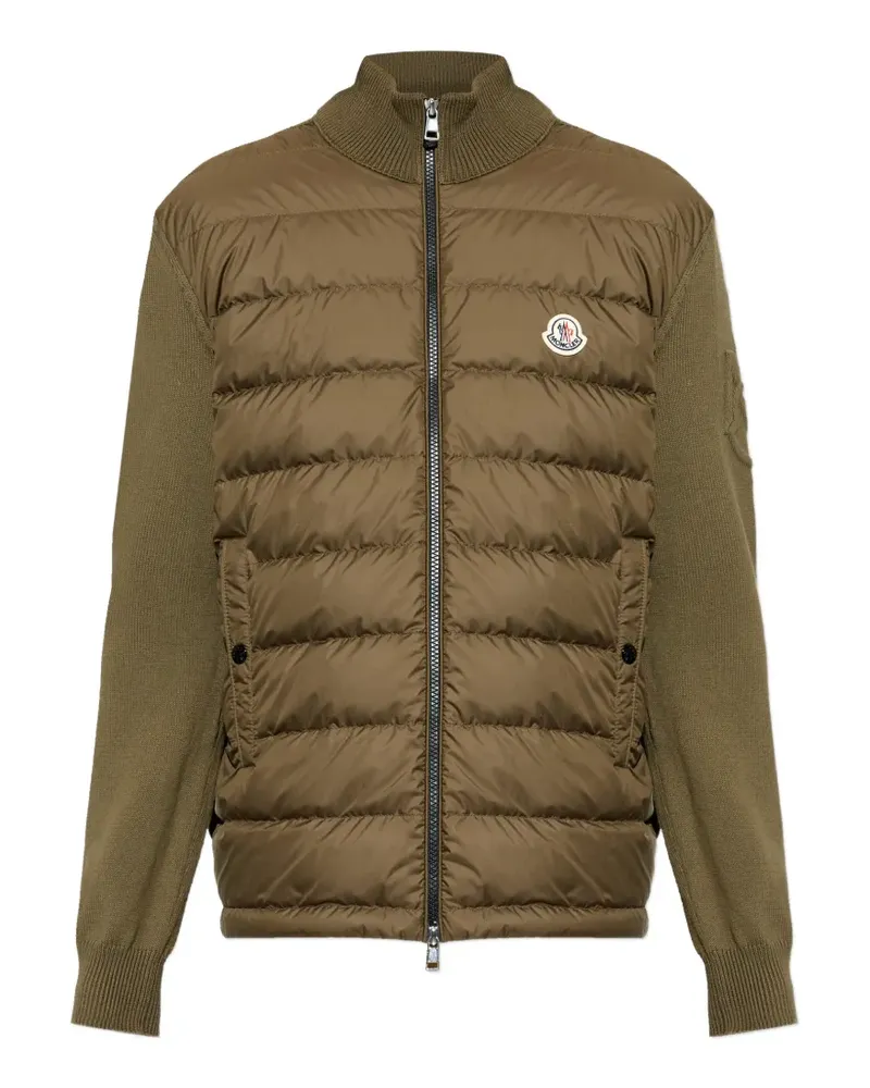 Moncler zip-up padded-front cardigan - Grün Grün