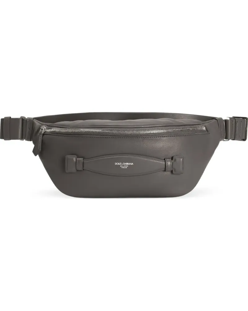 Dolce & Gabbana Gürteltasche aus Leder - Grau Grau