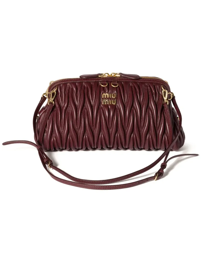 Miu Miu Clutch aus Matelassé-Leder - Rot Rot