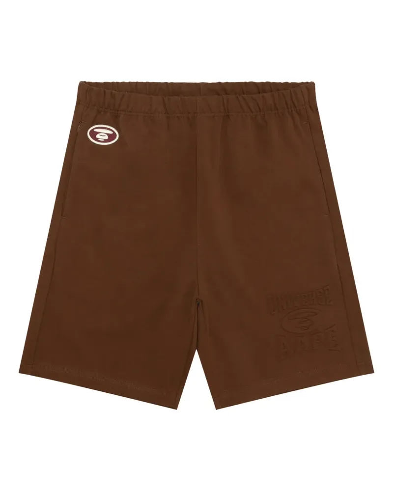 BAPE Shorts mit Logo-Patch - Braun Braun