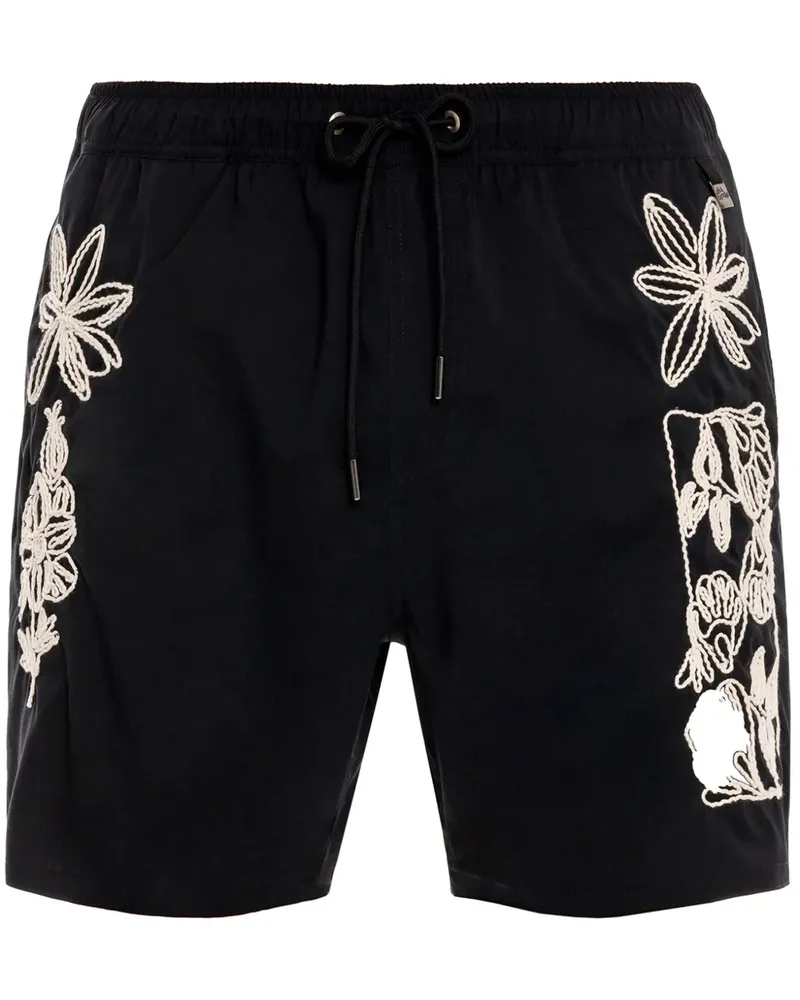 AGUA BENDITA Joe Badeshorts - Schwarz Schwarz