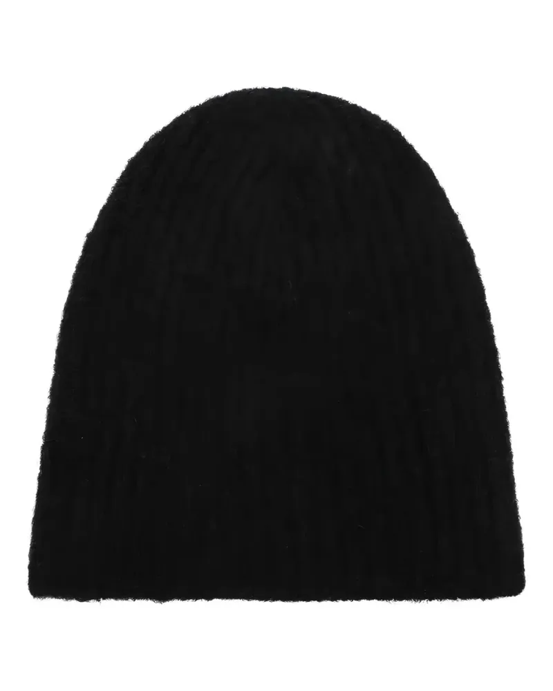 Roberto Collina Gerippte Beanie - Schwarz Schwarz