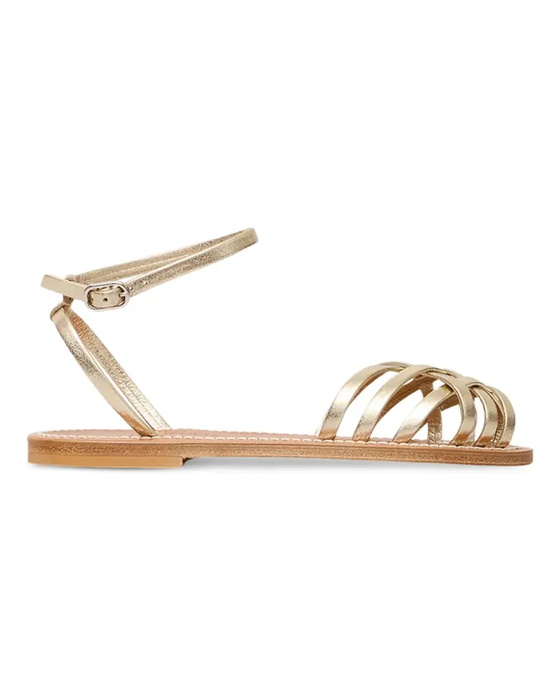 K.Jacques  Danaens cage-strap leather flat sandals - Gold Gold