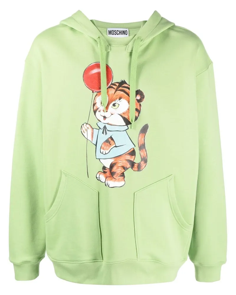 Moschino Hoodie mit grafischem Print - Grün Grün