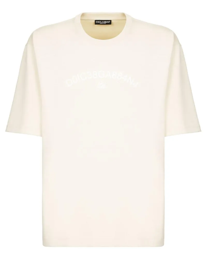 Dolce & Gabbana T-Shirt mit Logo-Print - Nude Nude