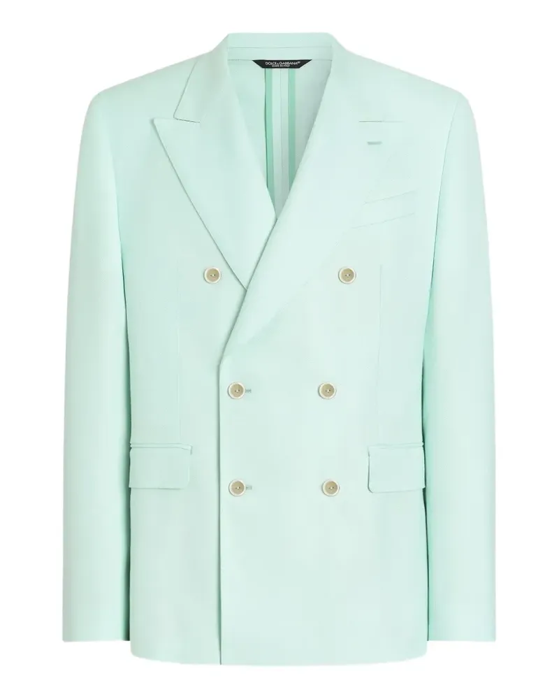 Dolce & Gabbana Sicilia Light double-breasted viscose jacket - Blau Blau