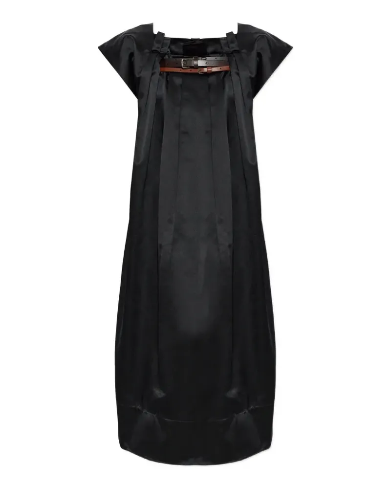 Marni Midikleid mit Gürtel - Schwarz Schwarz
