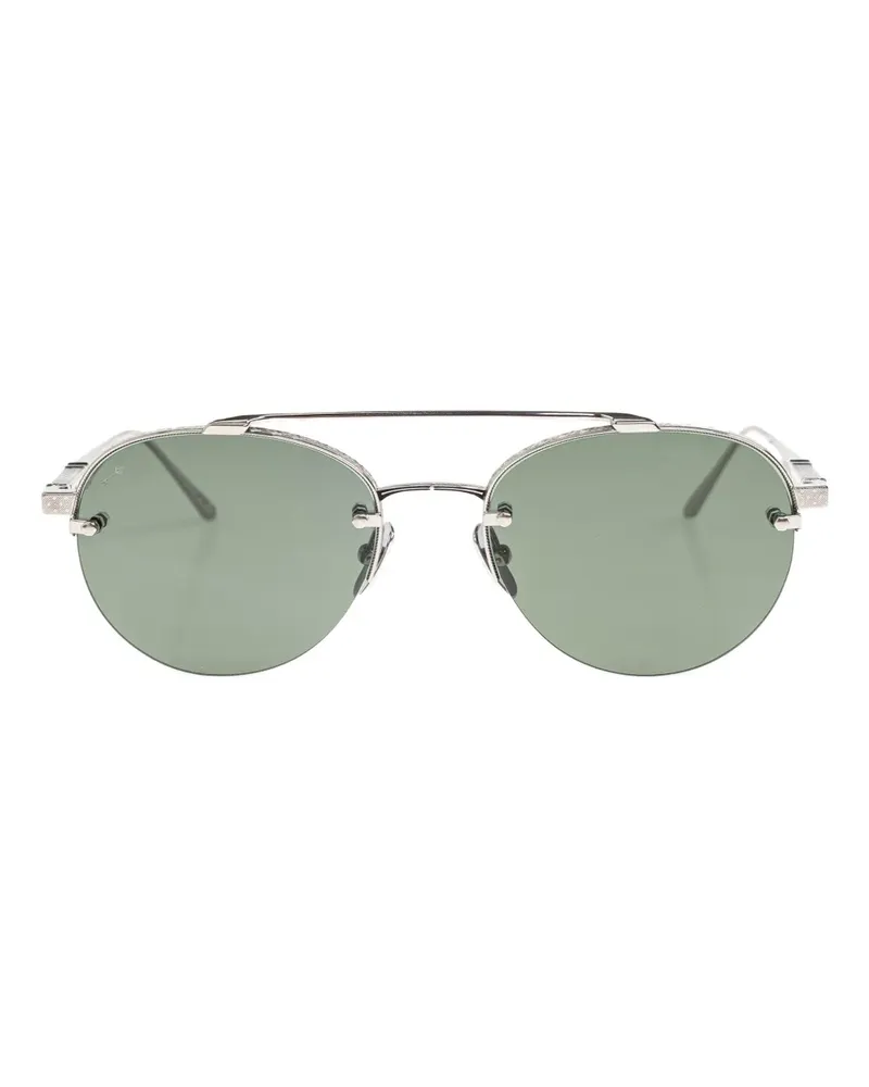 Leisure Society Avalon patterned round sunglasses - Silber Silber