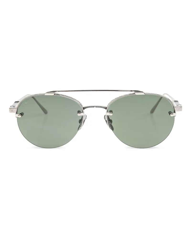 Leisure Society Avalon patterned round sunglasses - Silber Silber