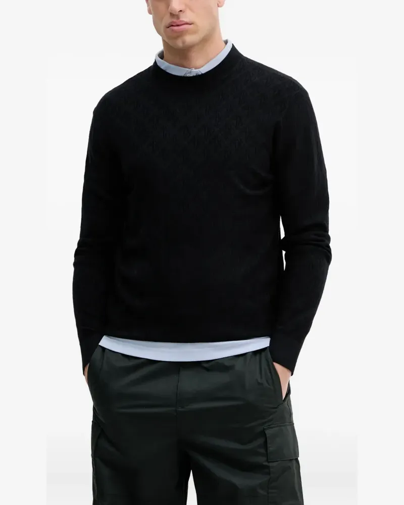 Armani Exchange Geometrisch gemusterter Pullover - Blau Blau