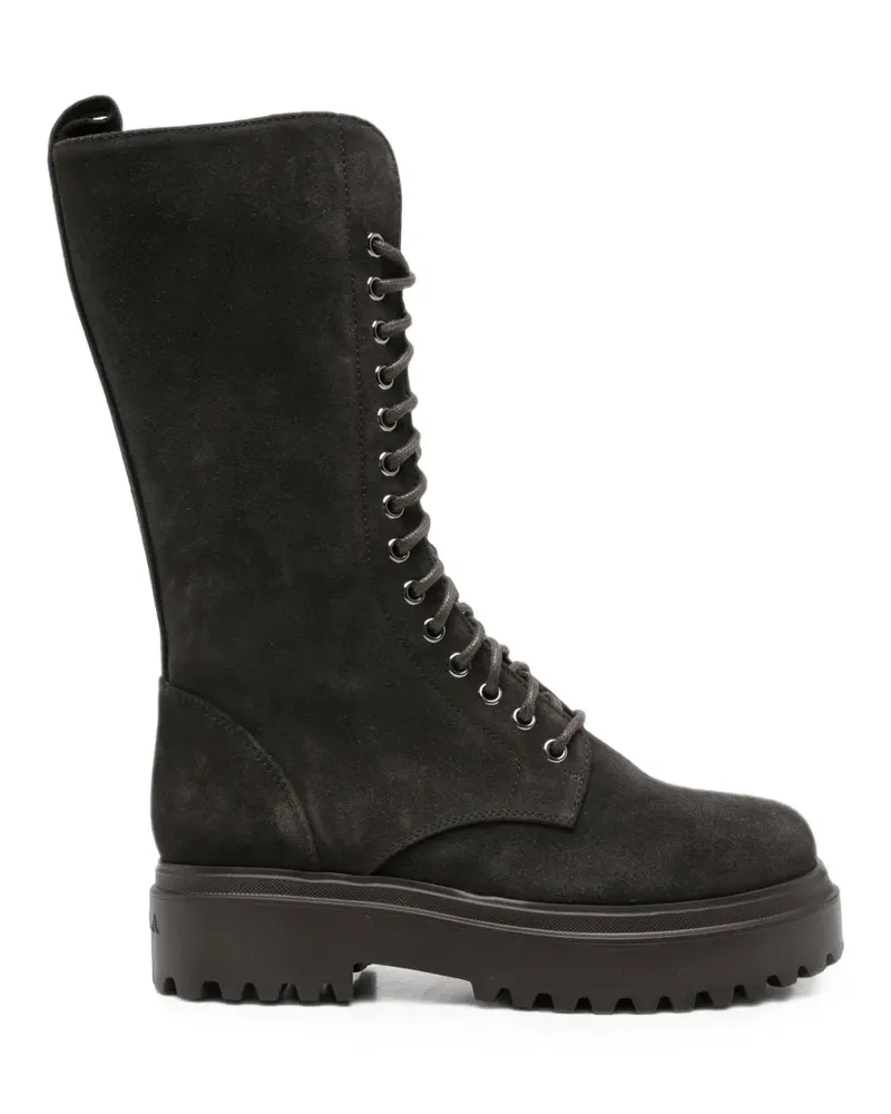 Le Silla Schnürstiefel aus Wildleder - Braun Braun