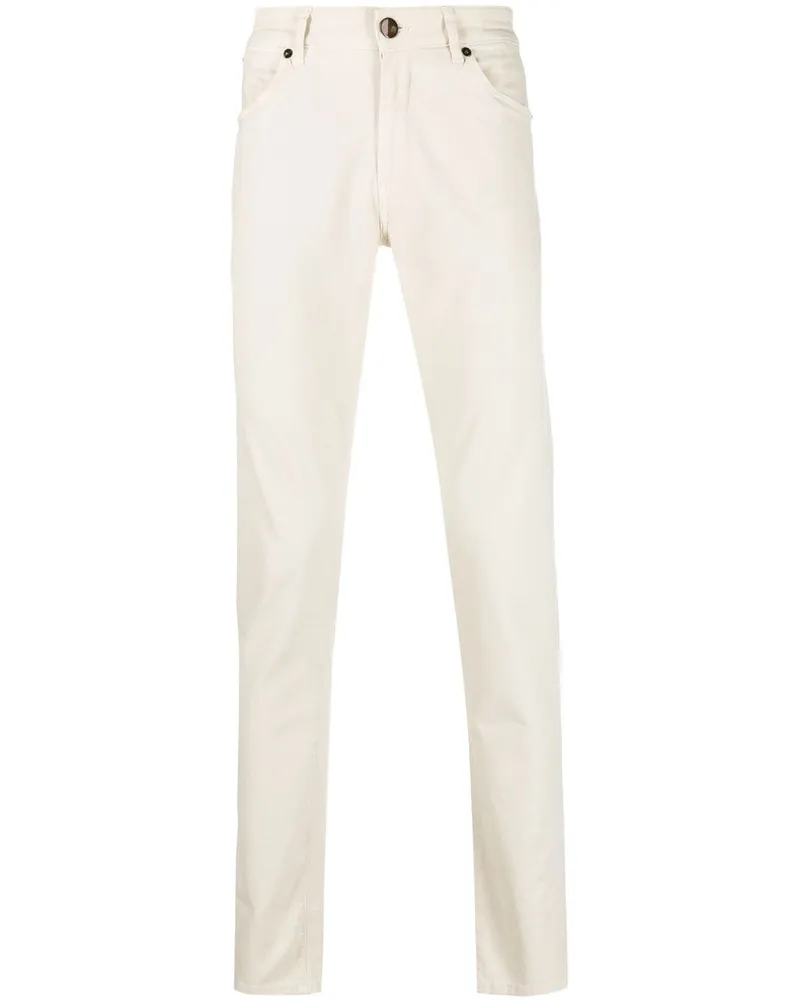 PT TORINO Halbhohe Straight-Leg-Hose - Nude Nude