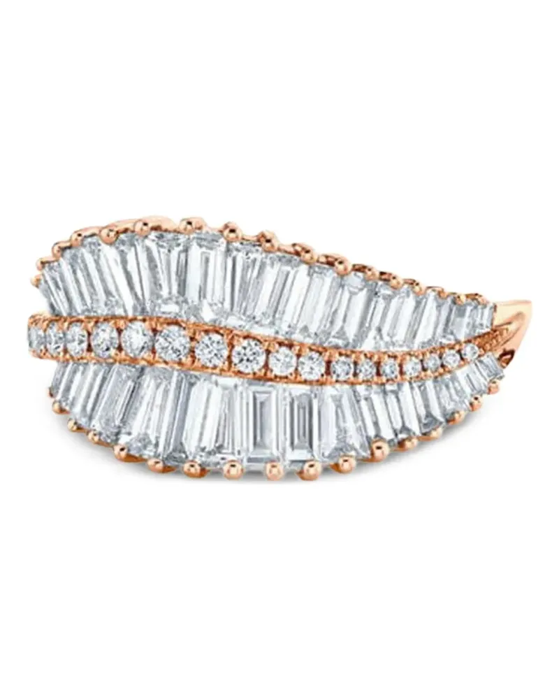 ANITA KO Palm Leaf Ring mit Diamant - Rosa Rosa