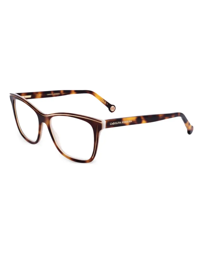 Carolina Herrera New York Cat-Eye-Brille in Schildpattoptik - Braun Braun
