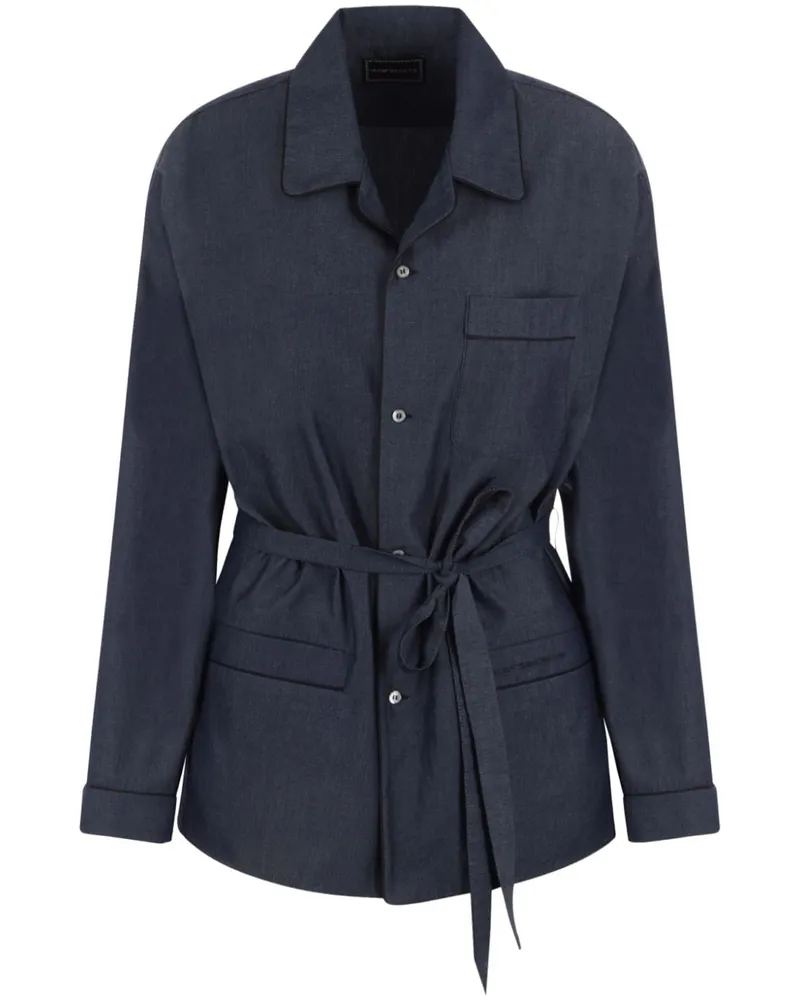 10 Corso Como Pyjama-Oberteil aus Chambray - Blau Blau
