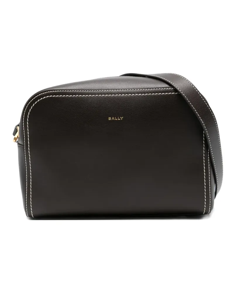 Bally Schultertasche mit Kontrastnähten - Schwarz Schwarz
