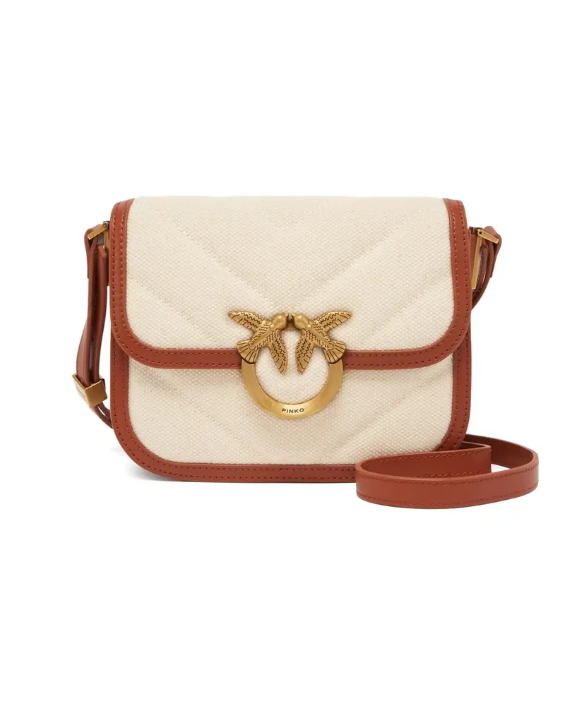 Pinko Mini Love One Umhängetasche - Weiß Weiß