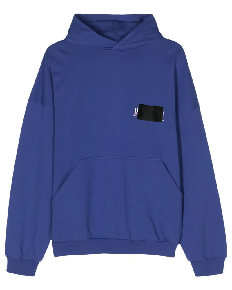 Balenciaga Political Campaign Hoodie - Blau Blau