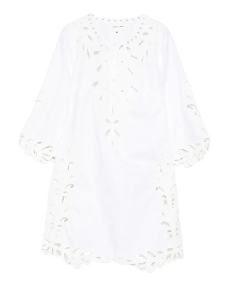 Antik Batik Deva cut-out-detail mini dress - Weiß Weiß