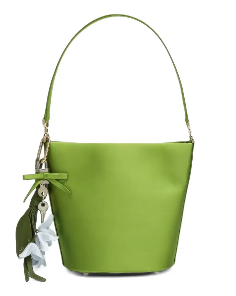 Self-Portrait Beuteltasche aus Satin - Grün Grün