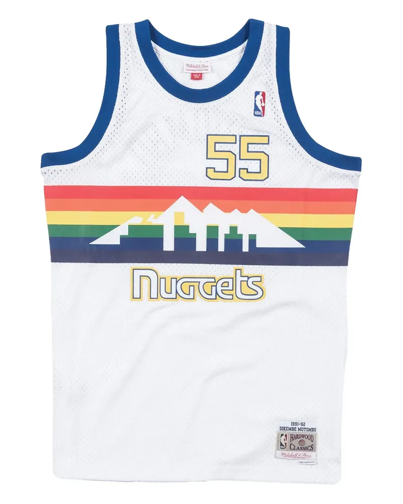 Mitchell & Ness x NBA Dikembe Mutombo Denver Nuggets 1991-92 Swingman Tanktop - Weiß Weiß