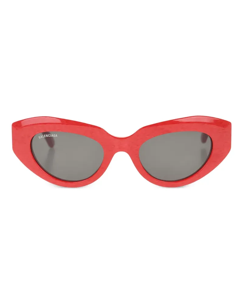 Balenciaga Sonnenbrille mit ovalem Gestell - Rot Rot