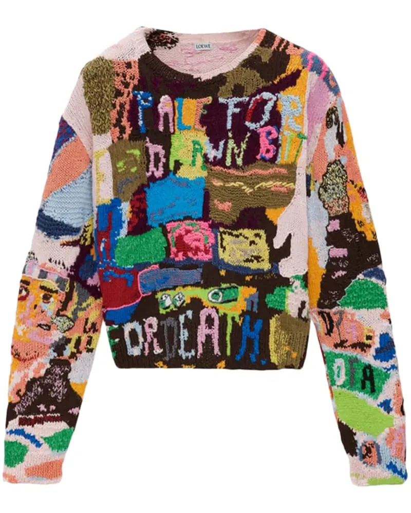 Loewe Pullover mit grafischem Print - Braun Braun