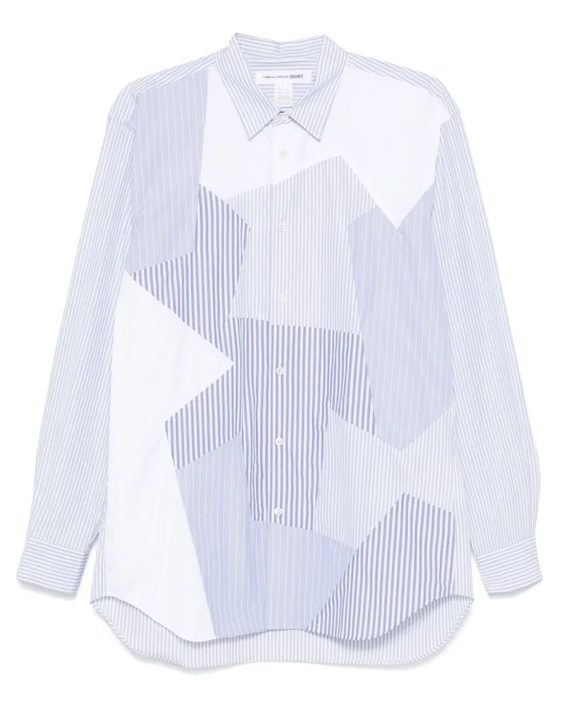 Comme des Garçons Hemd im Patchwork-Design - Blau Blau