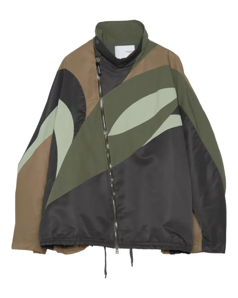 Yoshio Kubo Jacke im Patchwork-Look - Grün Grün