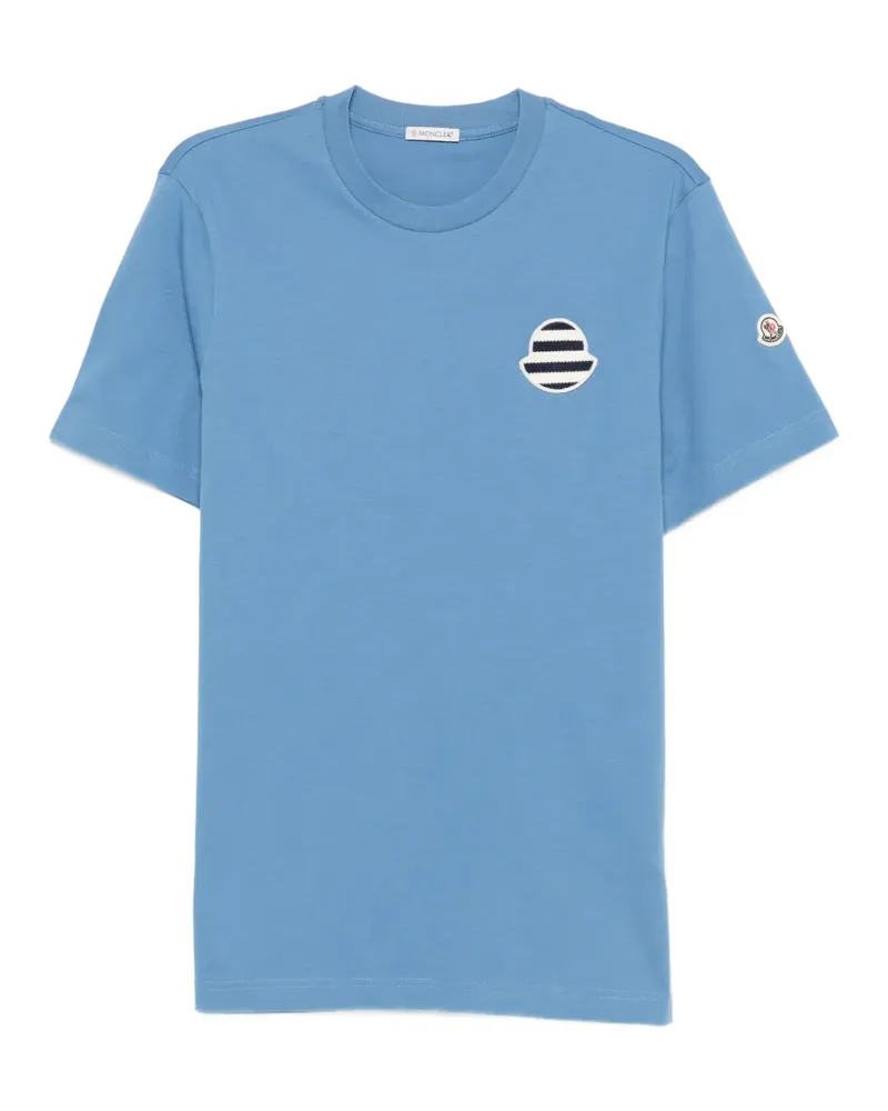 Moncler logo-detail T-shirt - Blau Blau