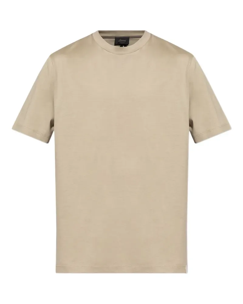 Brioni T-Shirt mit Rundhalsausschnitt - Nude Nude
