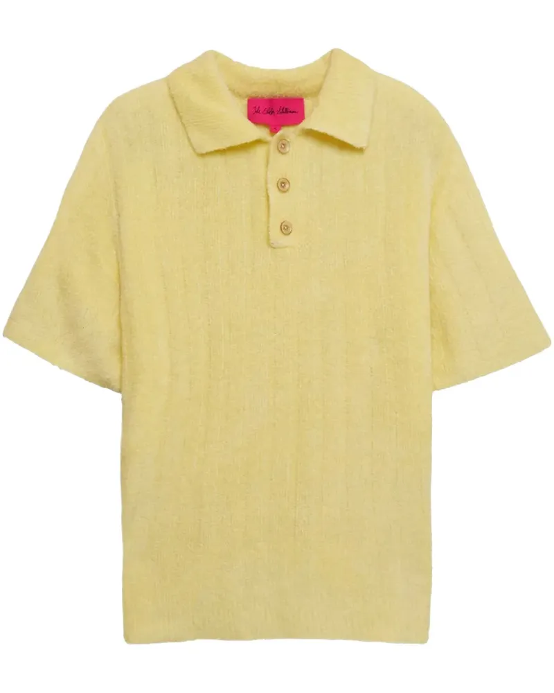 The Elder Statesman Poloshirt aus Chenille - Gelb Gelb