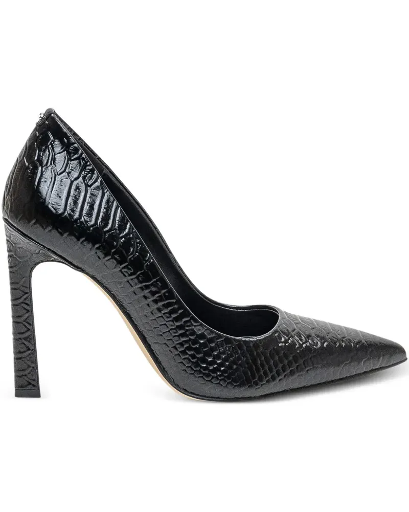 Michael Kors Spitze Pumps mit Schlangenleder-Struktur 100mm - Schwarz Schwarz