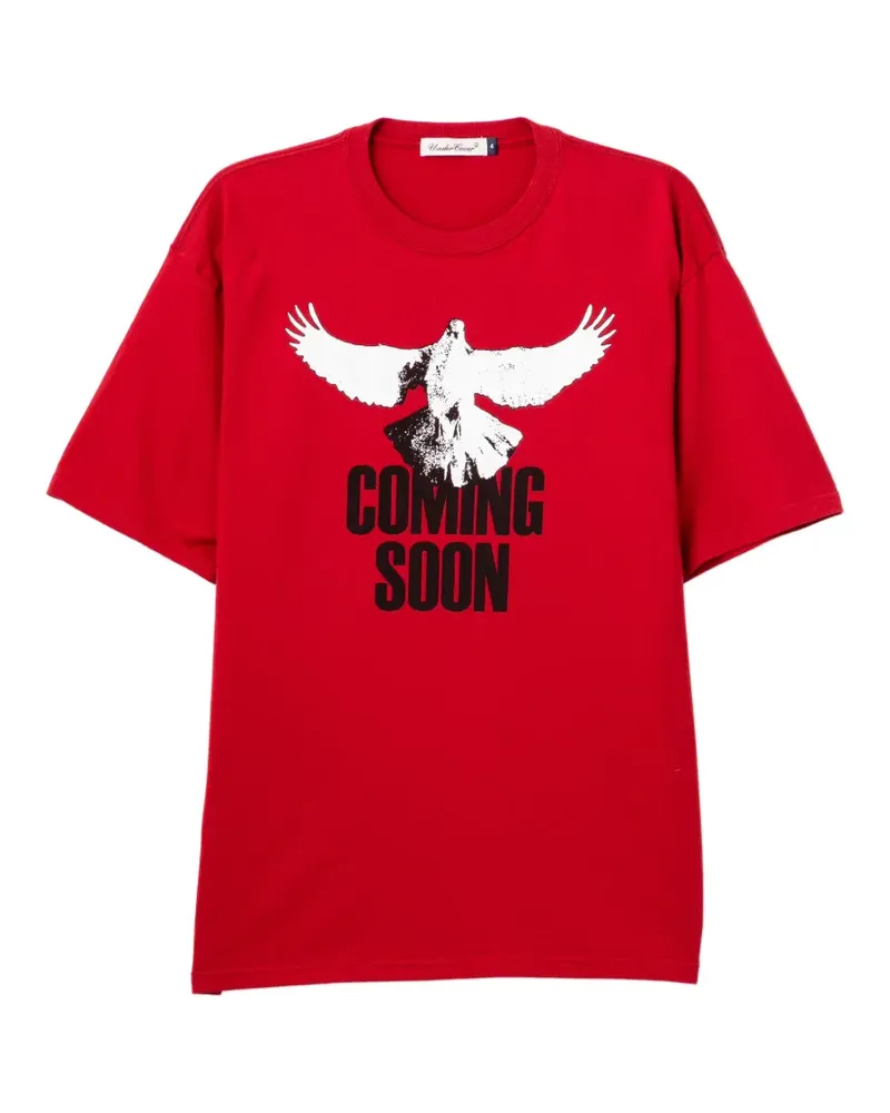 Undercover T-Shirt mit Slogan-Print - Rot Rot
