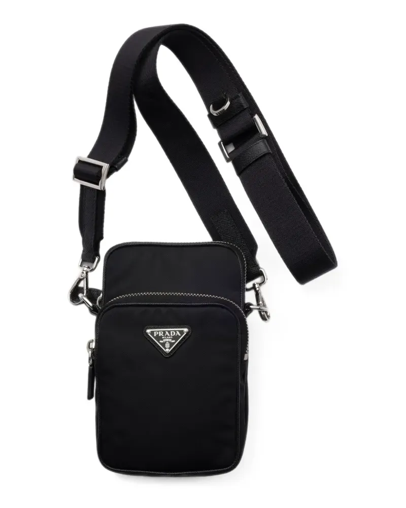 Prada Smartphone-Hülle aus Re-Nylon und Saffiano-Leder - Schwarz Schwarz