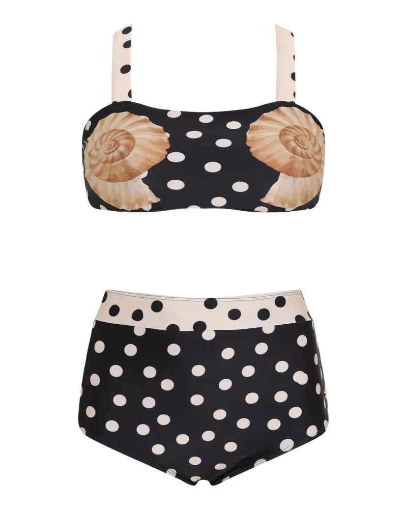 BRIGITTE Monalisa polka-dot bikini - Schwarz Schwarz