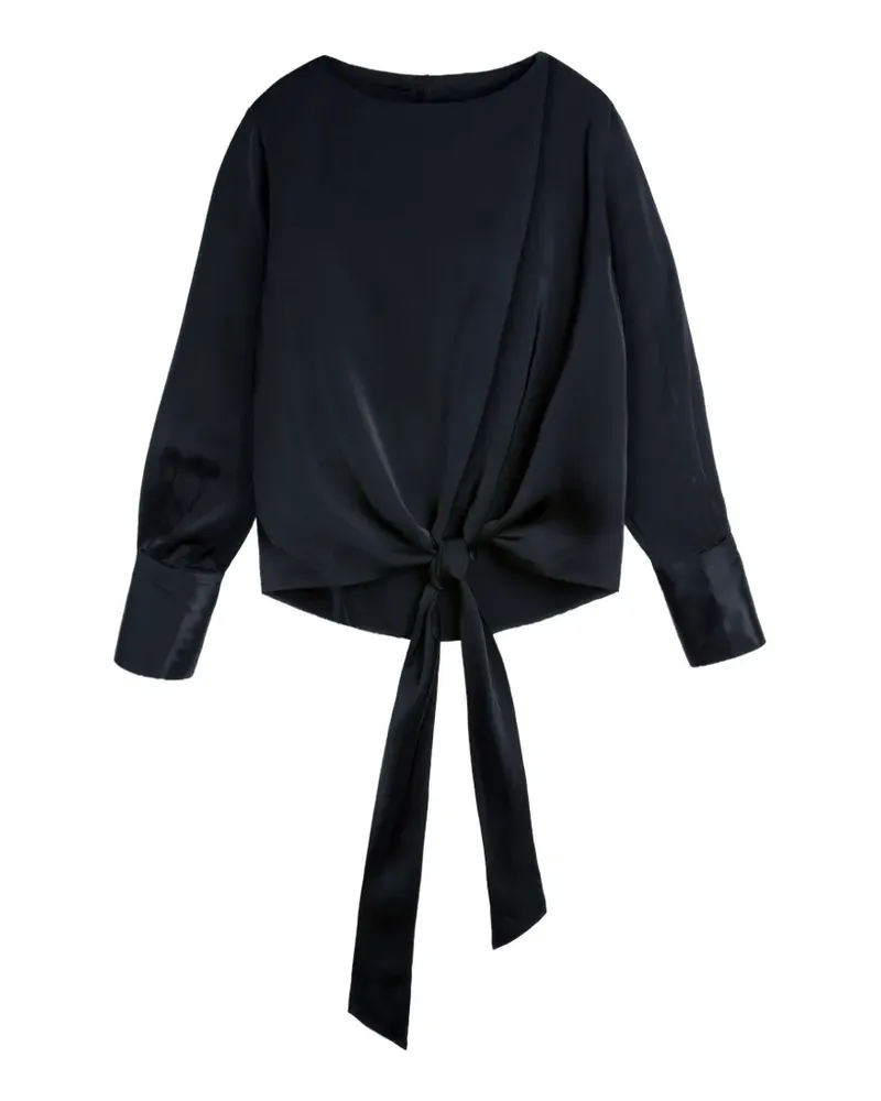 Vera Wang Idaho Bluse mit Schleifenverschluss - Schwarz Schwarz