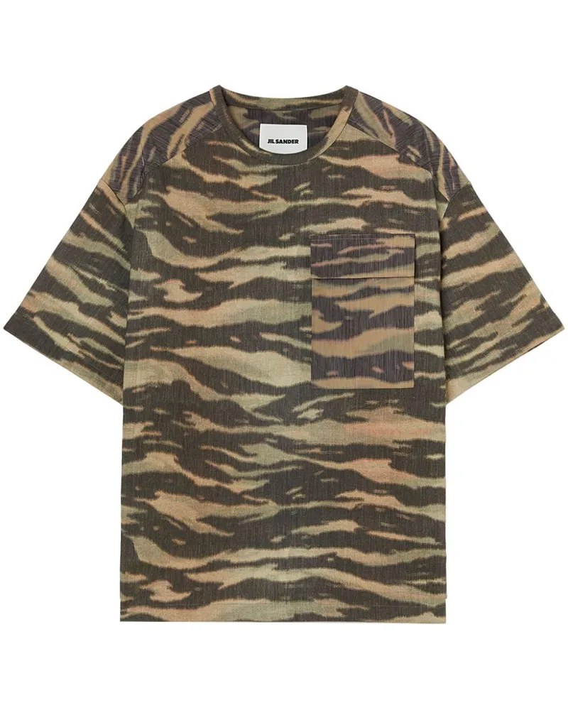 Jil Sander T-Shirt mit Print - Grün Grün