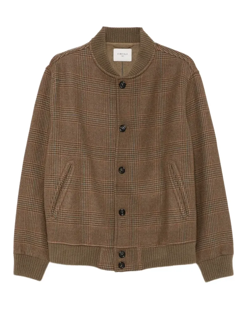 CIRCOLO 1901 checked bomber jacket - Braun Braun