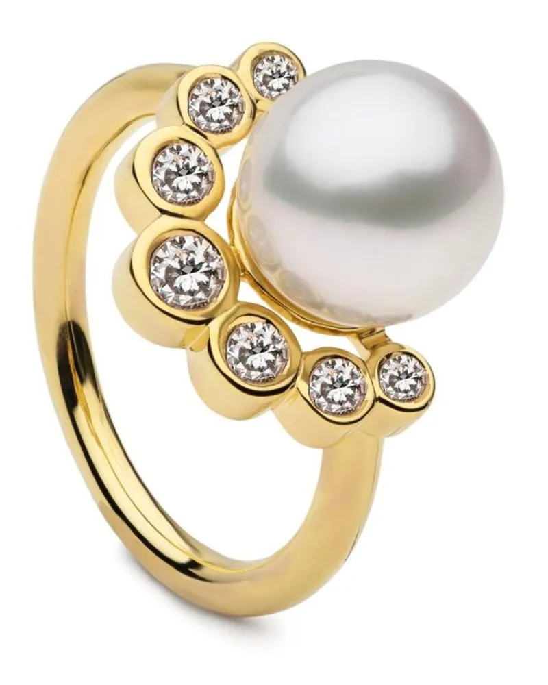 AUTORE MODA Brea Ring mit Perlen Gold