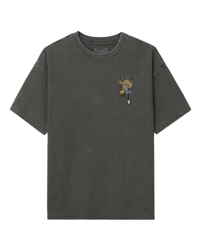 Musium Div. embroidered detail T-shirt - Grau Grau